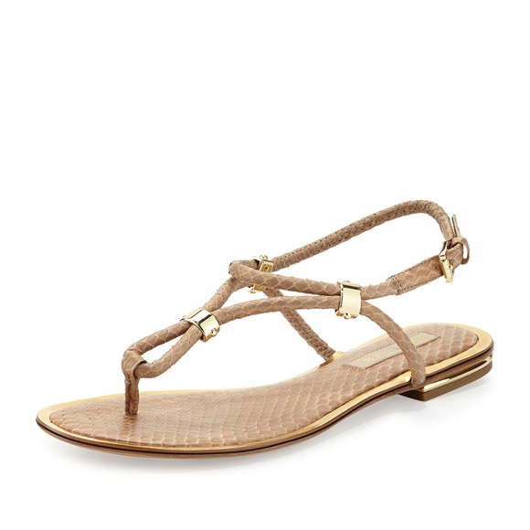 Michael Kors Sandal - Hartley Suntan Snakeskin - Picture 1 of 7